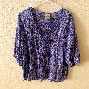 Knox Rose Flowing Boho Blouse Size X1
